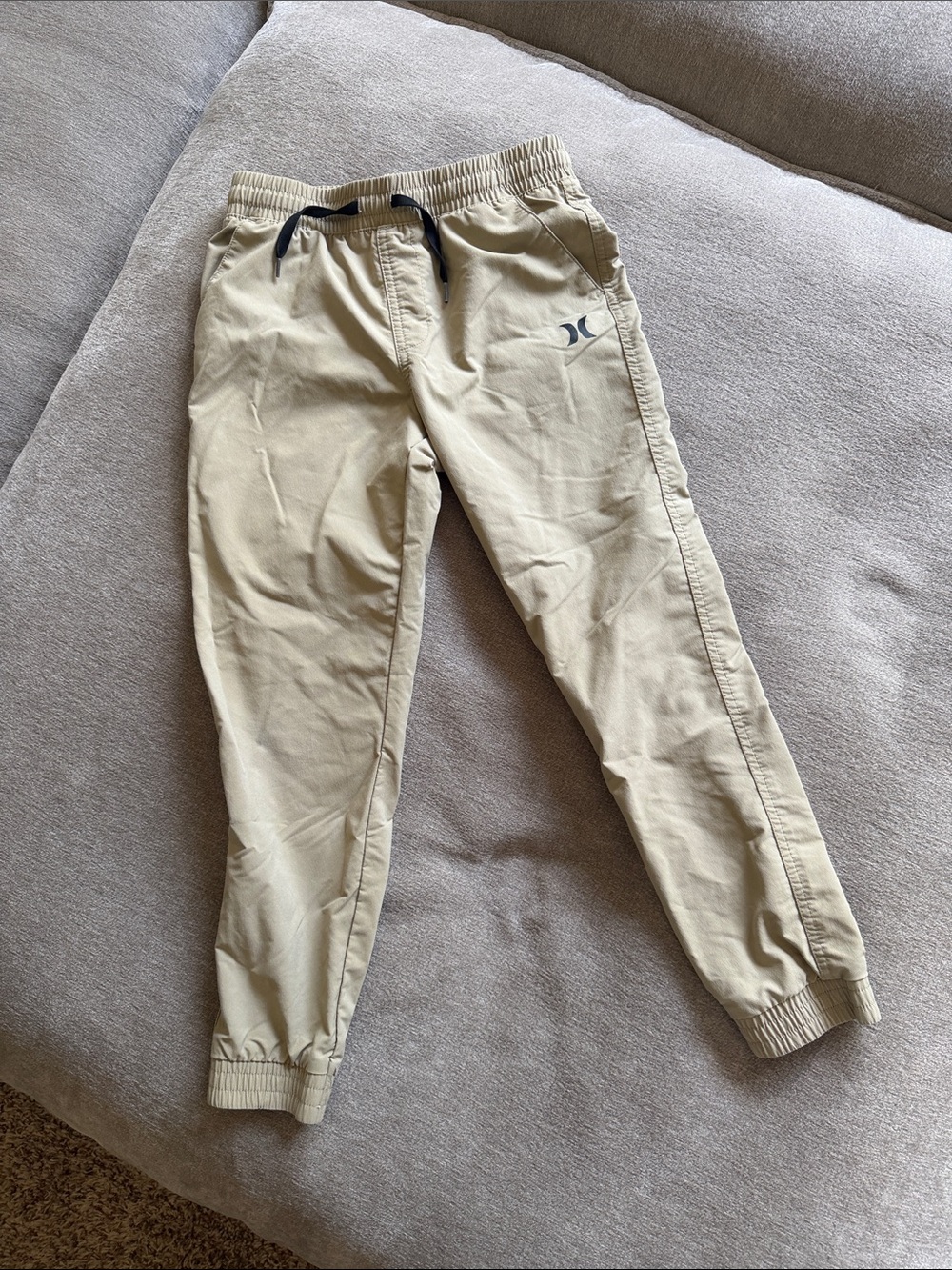 Hurley Tan Drawstring Jogger Pants Size Small- or 9/10